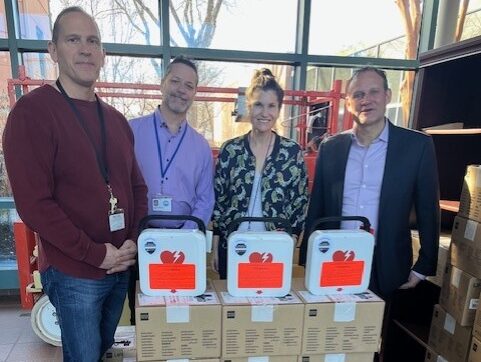 CSI security team with defibrillators for Hanukkah